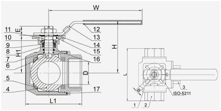 3-way ball valve