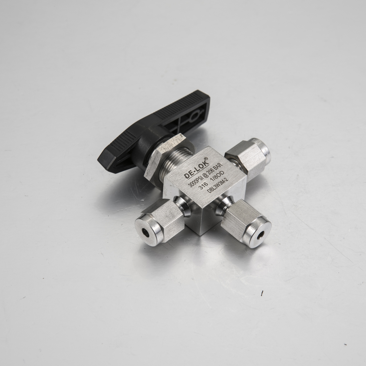 Instrument 3 Way Ball Valve OD End