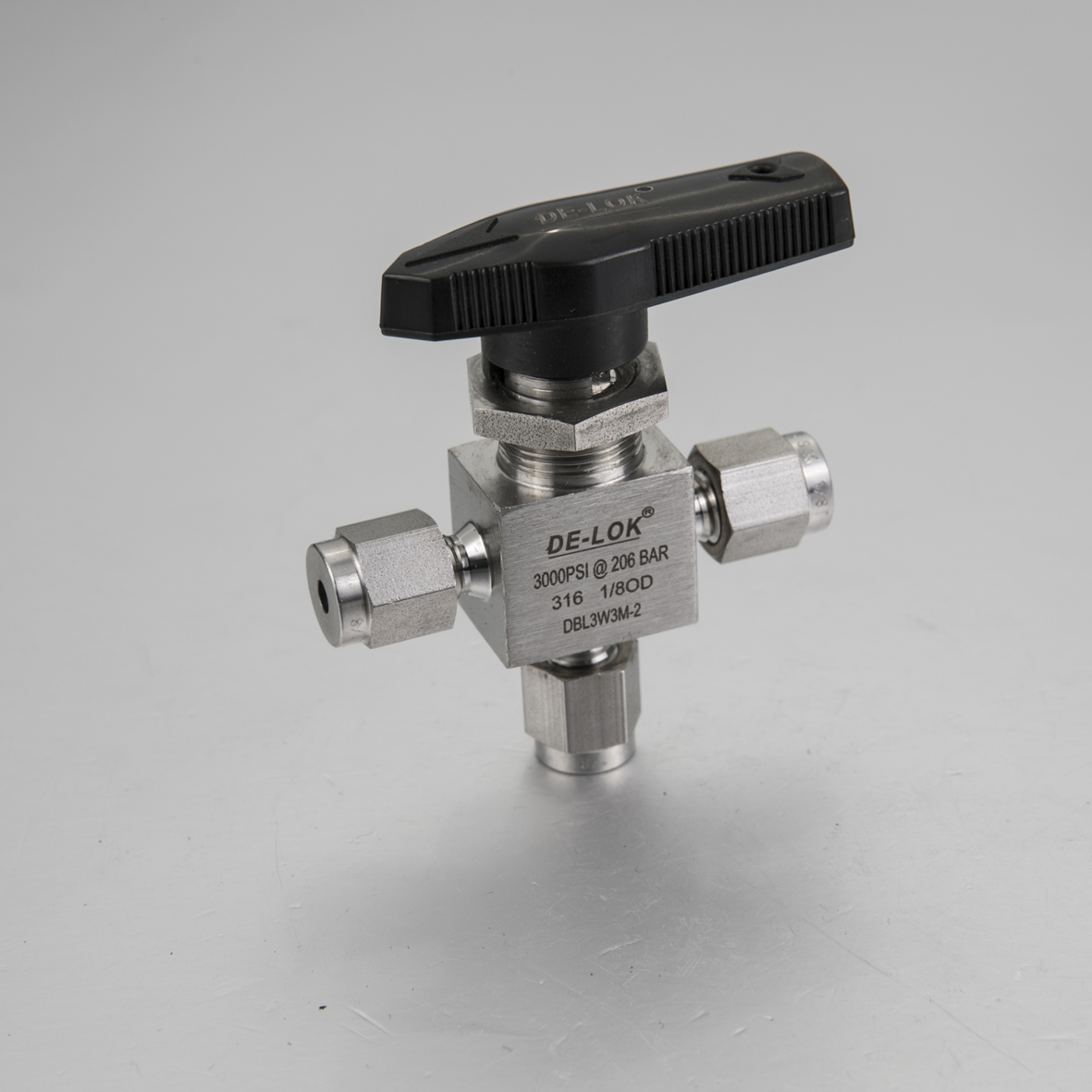 Instrument 3 Way Ball Valve OD End